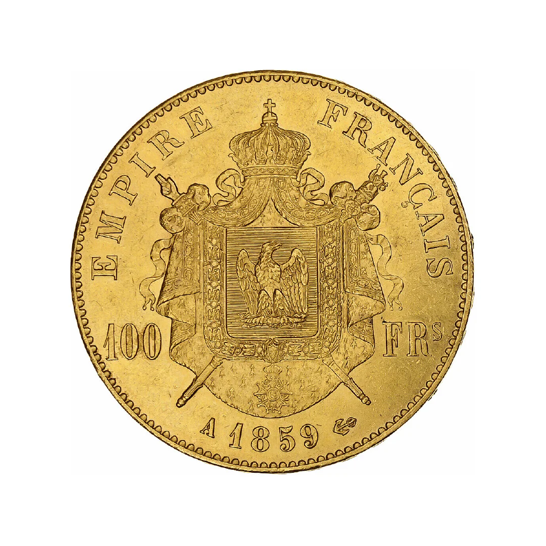 Pièce 100 Francs Napoléon III - 1859 - Image 3