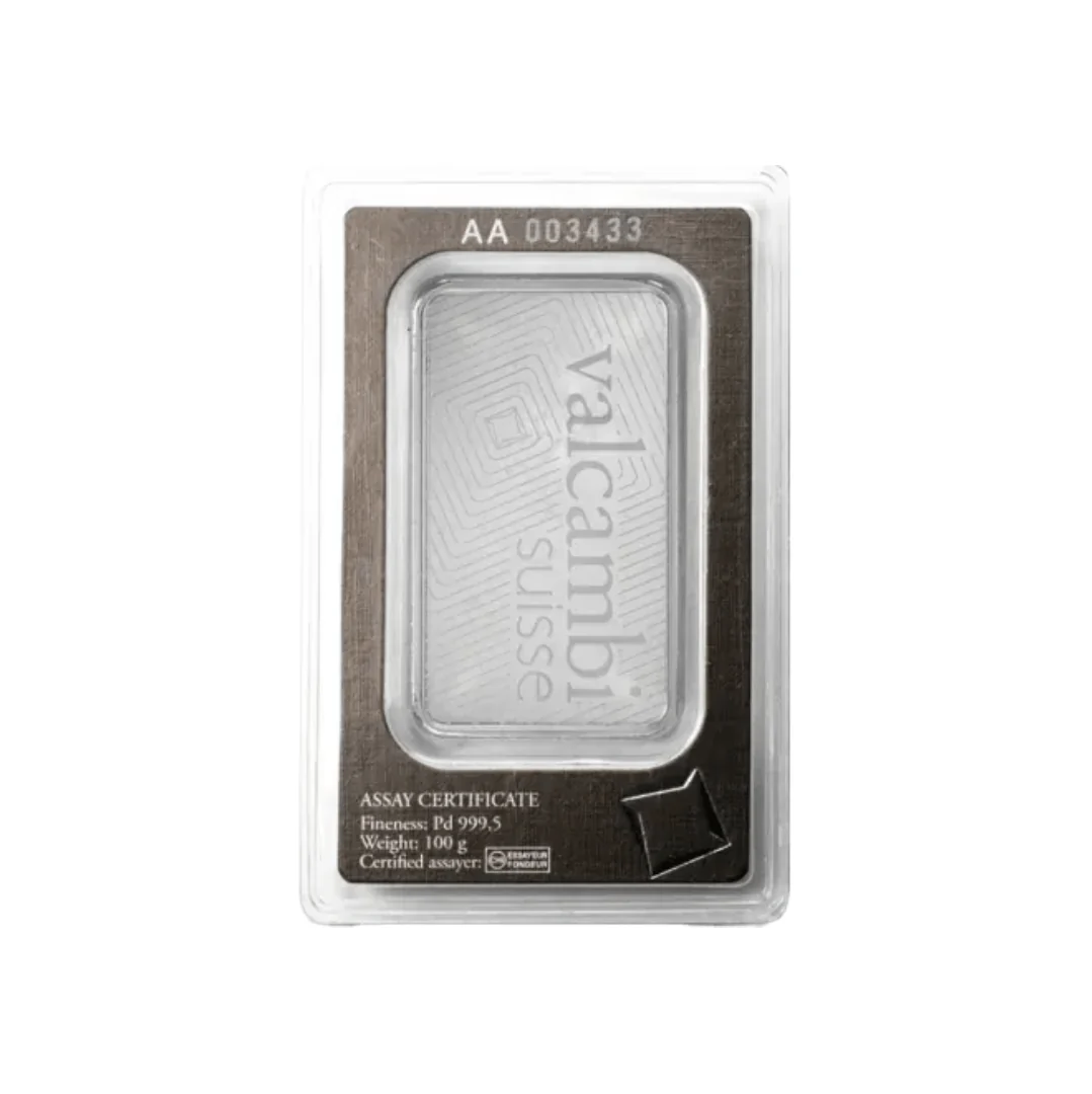 Lingot 100g Palladium - Valcambi - Image 3