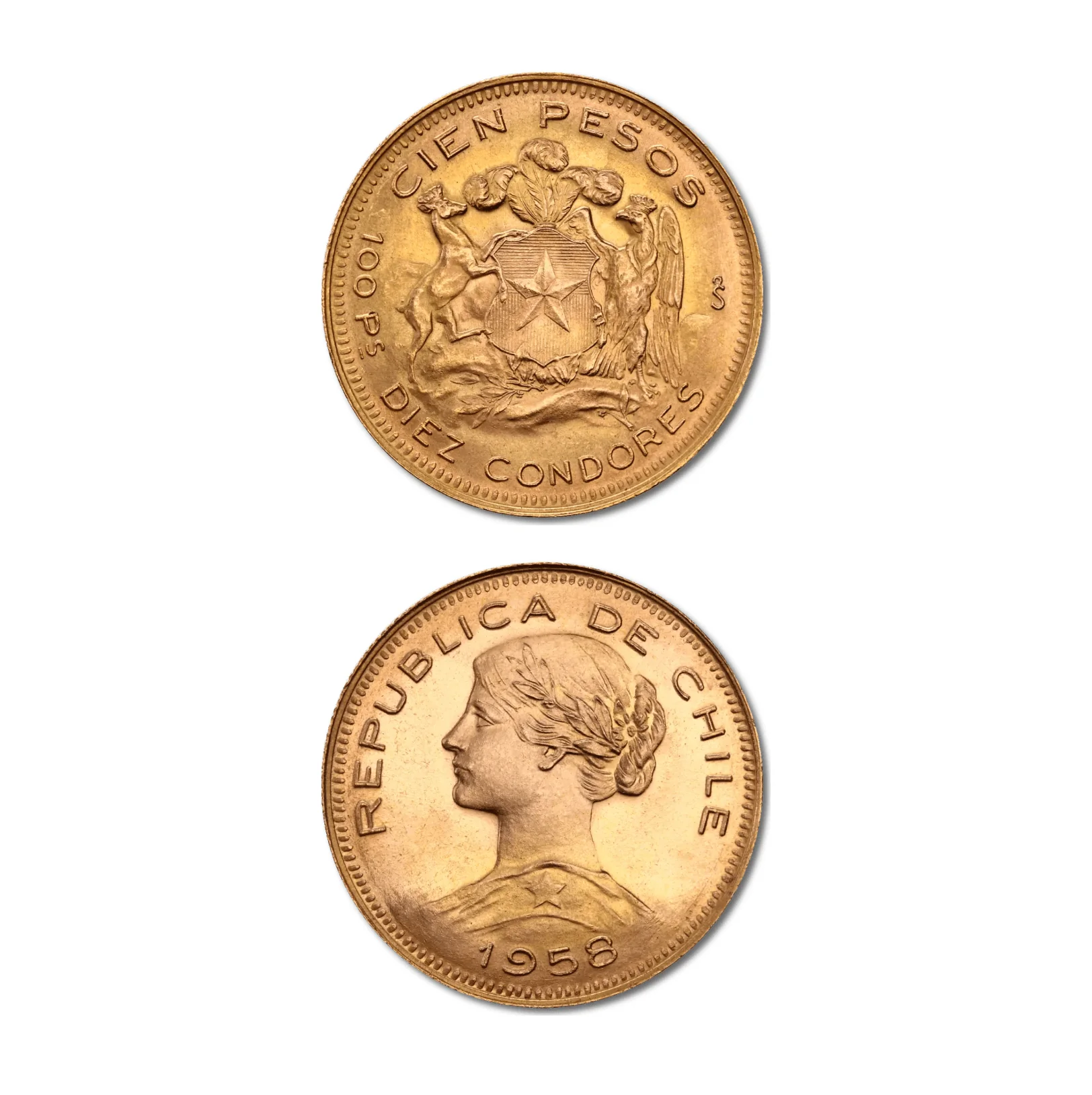Pièce 100 Pesos Chilien – Édition Collection Numismatique