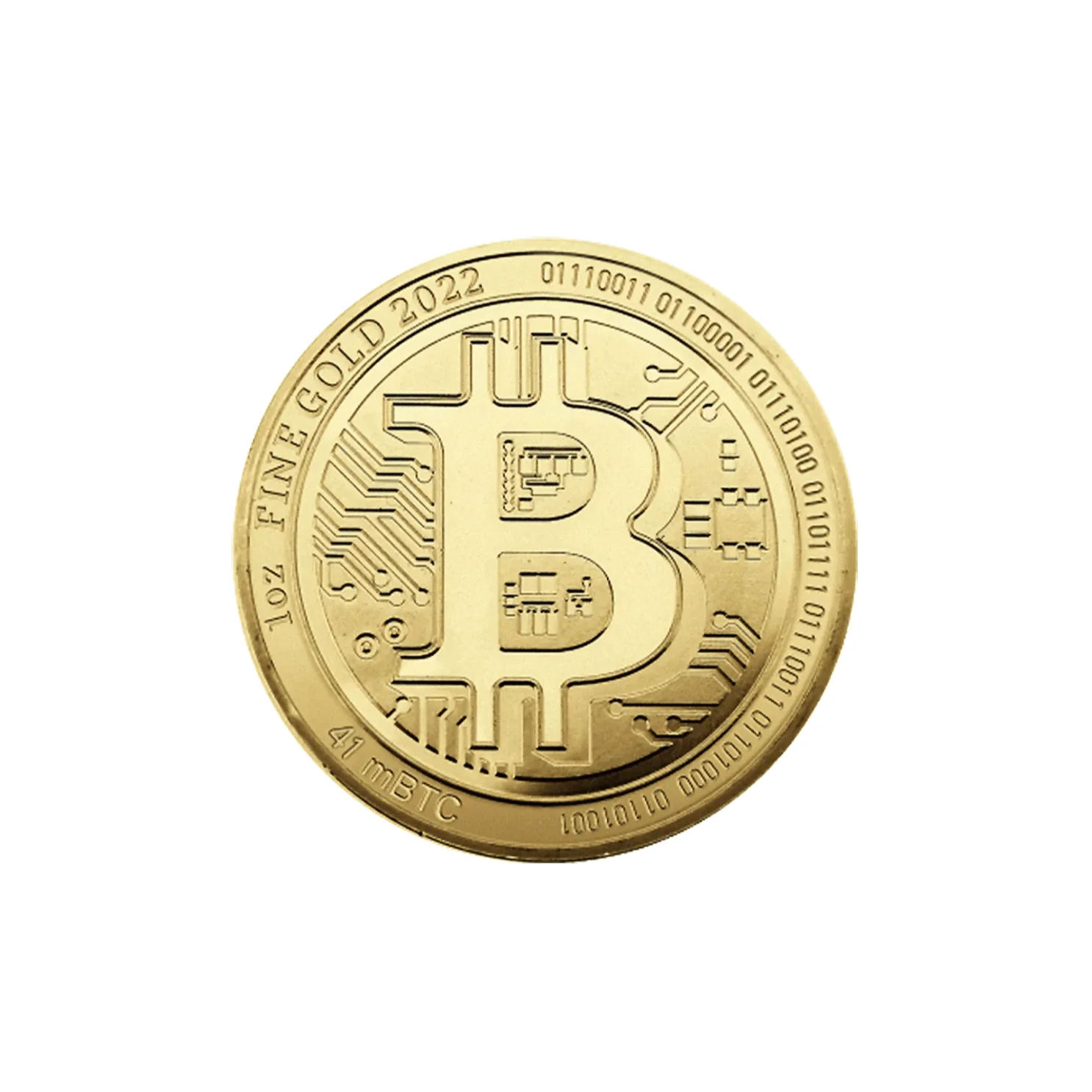 Pièce Bitcoin 1 Once Or - Image 2