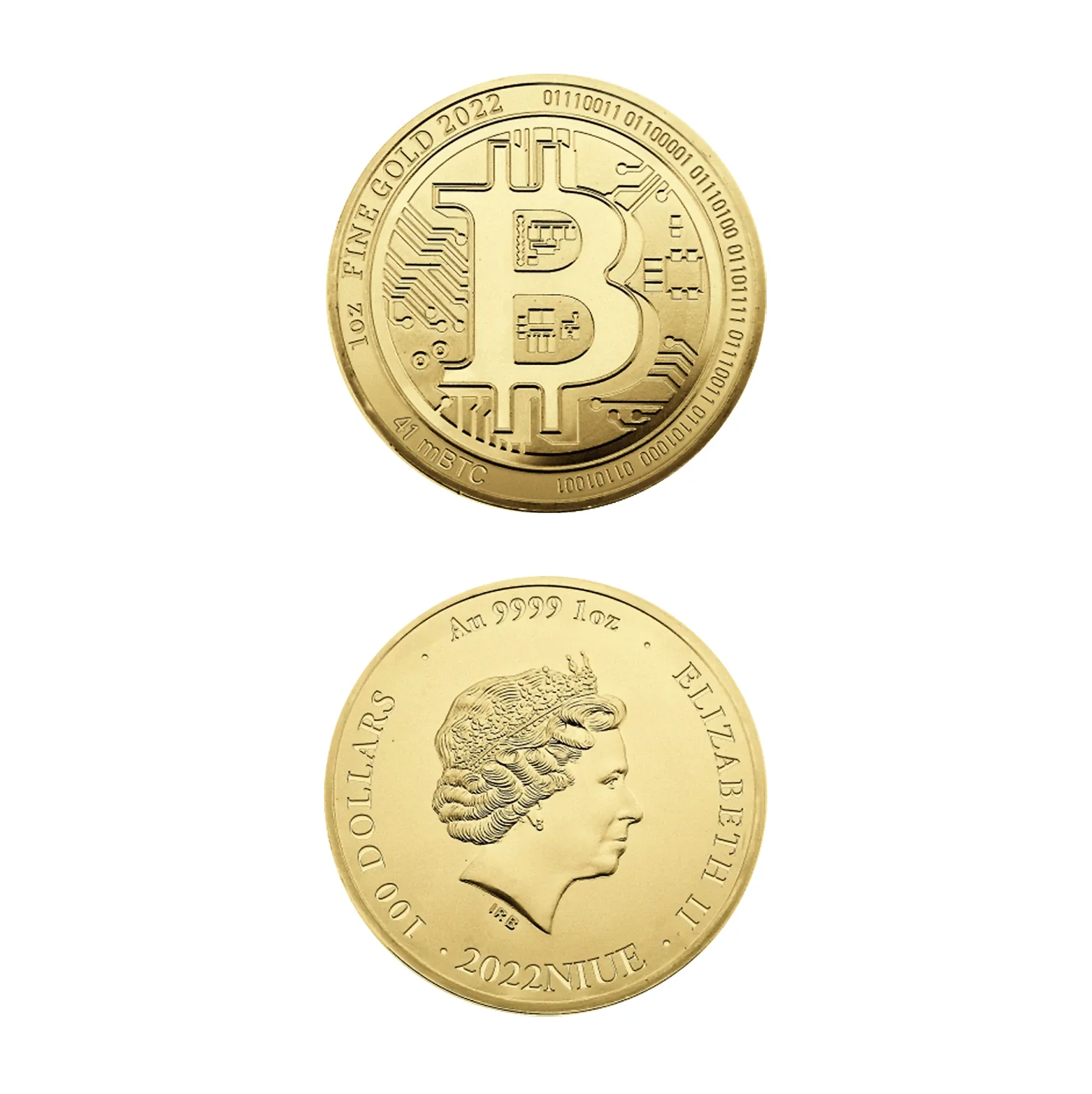 Pièce Bitcoin 1 Once Or – Édition Spéciale Numismatique 2022
